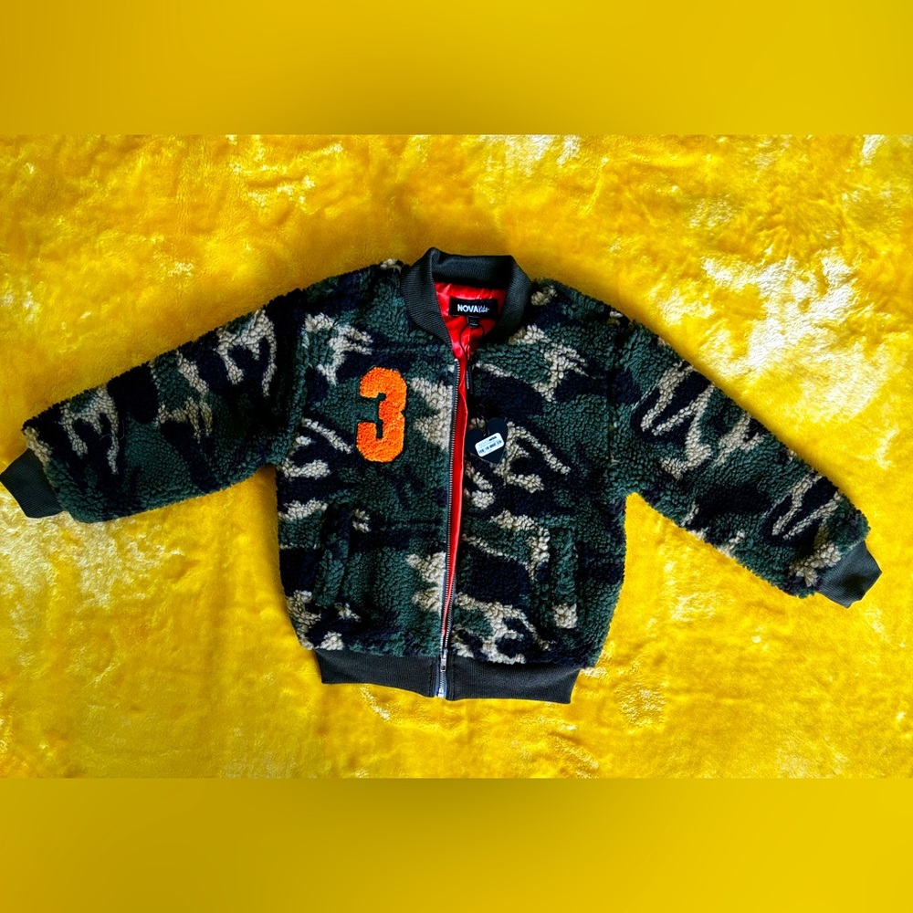 NEW Army Fatigue Varsity Style Bomber Jacket (Toddler Boy)